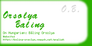 orsolya baling business card