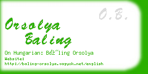 orsolya baling business card